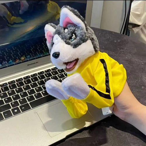 Funny with Sound Boxing Dog Doll Plush Kids Gifts Tricky Doll Battle Interactive Toy