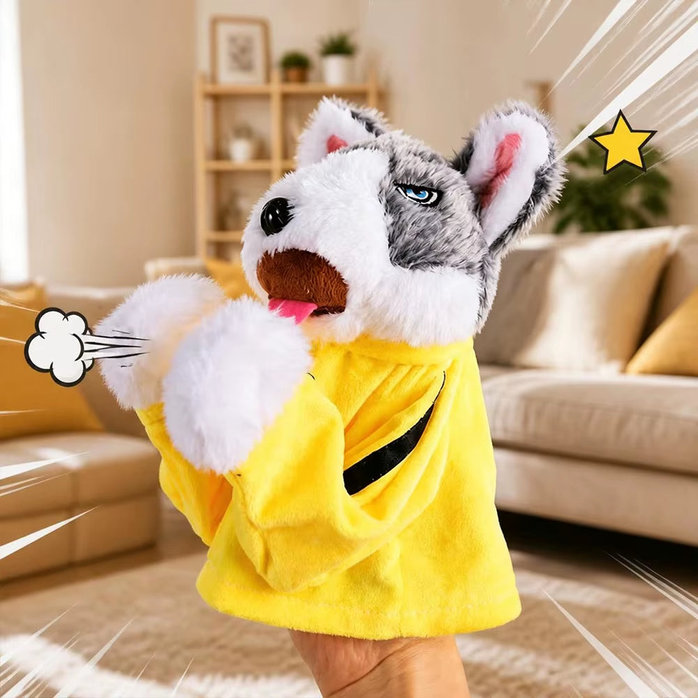 Funny with Sound Boxing Dog Doll Plush Kids Gifts Tricky Doll Battle Interactive Toy