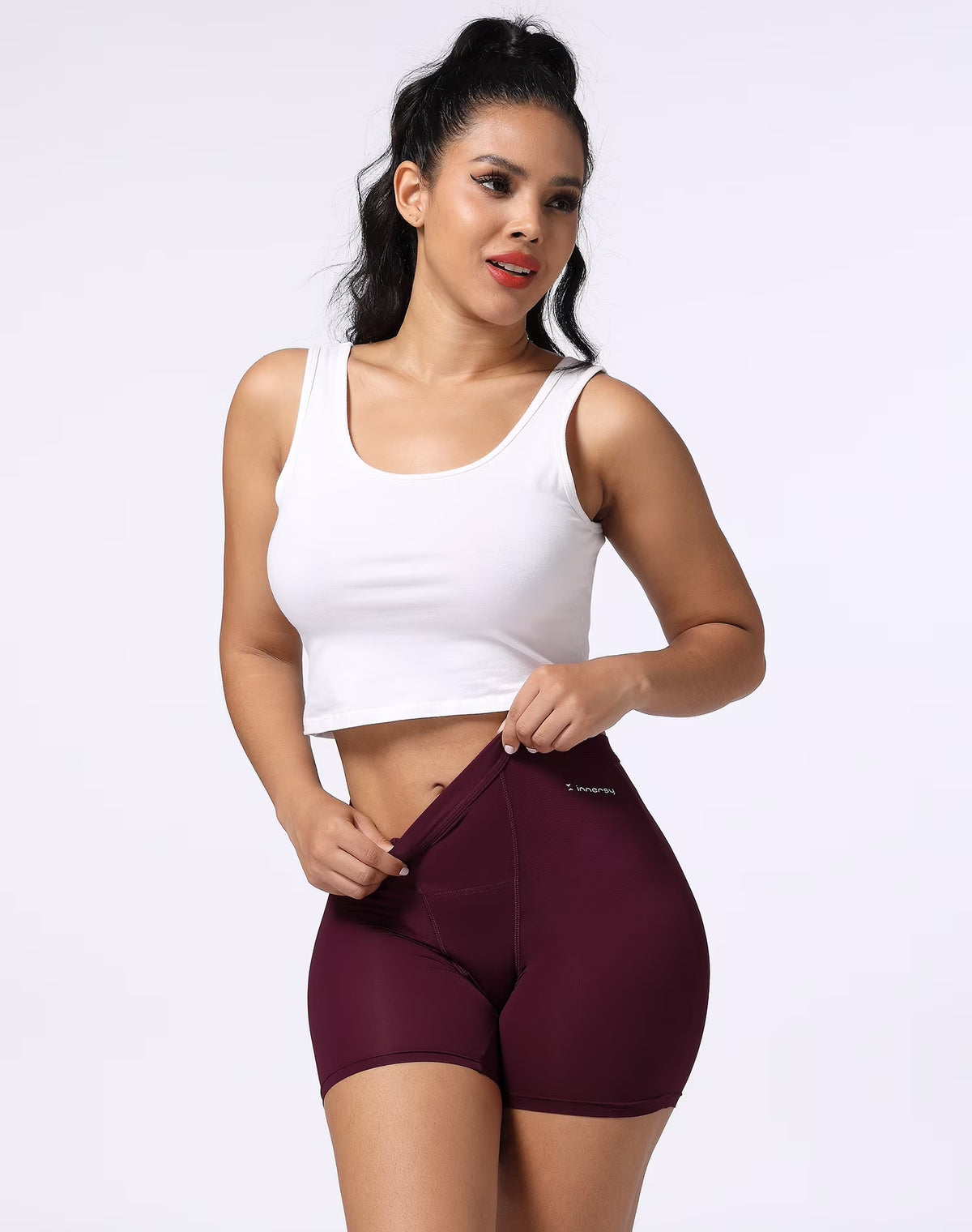 Womens Breathable Period Boxers Underwear High-Waist Menstrual Panties 3-Pack(L,Late Autumn)