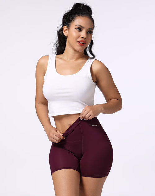 Womens Breathable Period Boxers Underwear High-Waist Menstrual Panties 3-Pack(L,Late Autumn)
